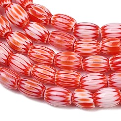 Handgefertigte ovale Millefiori-Glasperlenstränge&nbsp;LK-Z001-01B-06