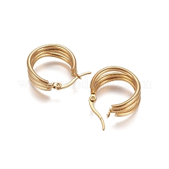 Pendientes de aro geométricos de acero inoxidable 304&nbsp;X-STAS-D171-28G