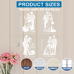 1 Set ausgehöhlte Zeichen- und Malschablonen mit Haustiermotiv zum Thema Hochzeit&nbsp;DIY-MA0004-94