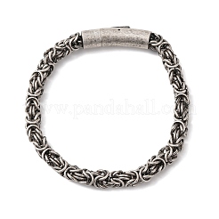 Bracelets à chaînes byzantines en acier inoxydable 304 pour femmes et hommes&nbsp;BJEW-C148-05AS-01