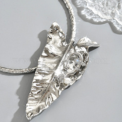 Übertriebene Zinklegierung Kristall Strass mit Kunststoff Perle Blatt Choker Halsketten für Frauen&nbsp;FS-WGACF56-02