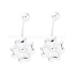 Boucles d'oreilles à tige en argent fin s999&nbsp;EJEW-F356-01S