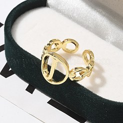 Anillos abiertos de latón para mujer&nbsp;RJEW-K289-01G-J