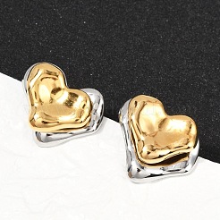 Boucles d'oreilles à tige en acier inoxydable 304&nbsp;EJEW-U045-04A-GP