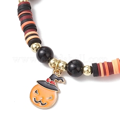 6 Stück handgemachte Stretch-Armband-Sets aus Polymer-Tonperlen mit Halloween-Motiven&nbsp;BJEW-JB12114