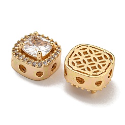 Perline zirconi micro pave  in ottone&nbsp;KK-U037-01G-01