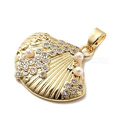 Colgante micropavé cubic zirconia de latón&nbsp;KK-H089-22G