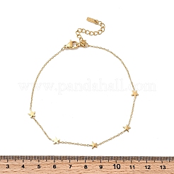 Bracciali a maglie a stella in acciaio inossidabile 304 per donna&nbsp;BJEW-K237-20G