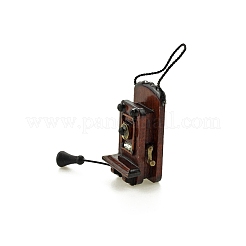Téléphone mural rétro en bois miniature&nbsp;MIMO-PW0001-062