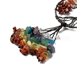 Jetons de chakra enveloppés de fil&nbsp;HJEW-H057-02D-01
