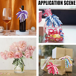 Selbstklebendes Geschenkpapier-Accessoire aus gelockten Polyesterschleifen&nbsp;DIY-WH20013-58B