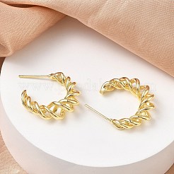 Pendientes de botón de latón retorcido para mujer&nbsp;KK-CBAD851-29G