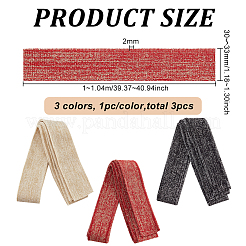 3 Stück 3 Farben 90 % Baumwolle und 10 % elastische Faser Rippenstoff für Manschetten&nbsp;FIND-BC0004-39