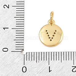 Messing micro pave klar zirkonia charme&nbsp;CU-CBA56CE-12G-V