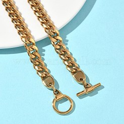 8 mm 304 Edelstahl kubanische Gliederkette oder Halsketten für Herren&nbsp;NJEW-G193-01G