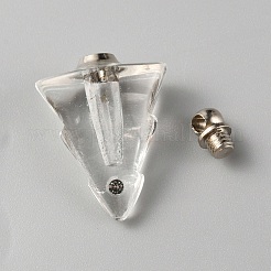 Glasflaschen-Medaillonanhänger&nbsp;GLAA-WH0033-61
