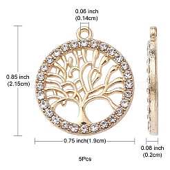 Legierung Kristall Strass Anhänger&nbsp;FIND-YW0003-63