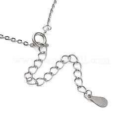 Rhodinierte 925-Sterlingsilber-Kabelketten-Halskettenherstellung&nbsp;STER-B001-01P
