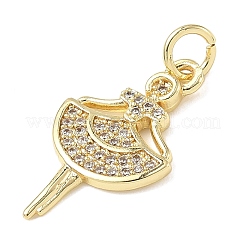 Colgante micropavé cubic zirconia de latón&nbsp;ZIRC-I356-08G-01