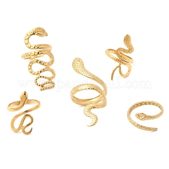 5 anillo de puño abierto de acero inoxidable 304 para mujer.&nbsp;RJEW-K313-05G