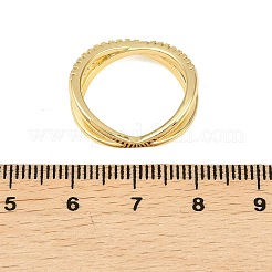 Messing-Mikro pflastern Zirkonia Fingerringe&nbsp;RJEW-D340-01G-02