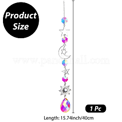 1pc de grandes décorations suspendues en fer&nbsp;DJEW-CN0001-37B