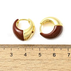 Orecchini a cerchio in ottone smaltato&nbsp;EJEW-B120-07G-02