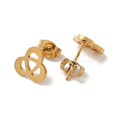 Orecchini a bottone in acciaio inossidabile 304 con placcatura sotto vuoto pvd&nbsp;EJEW-Z040-05G