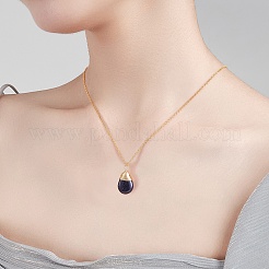 6 pièces 6 styles pendentifs en laiton de pierres précieuses naturelles et synthétiques&nbsp;G-SZ0002-11