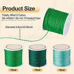 3 rollo de cordón trenzado de nailon de 3 colores&nbsp;NWIR-TA0001-43C