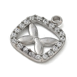 Acero inoxidable 304 con dijes de rhinestone de cristal.&nbsp;RB-CBA8719-01A-P