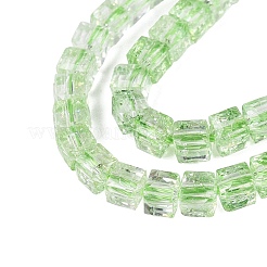 Fili di perline di vetro trasparenti screpolate&nbsp;GLAA-N062-4mm-06