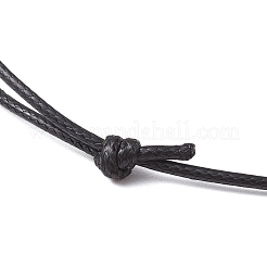 Fabrication de collier en cordon polyester ciré réglable&nbsp;AJEW-JB01308-01