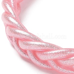 Bracelets extensibles tressés avec cordon en plastique étincelant&nbsp;BJEW-R313-04B