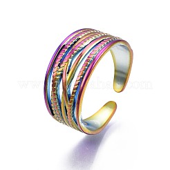 Anillo de puño ancho y grueso de acero inoxidable 304&nbsp;RJEW-N038-102