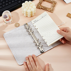 Couverture de carnet à feuilles mobiles en polyester&nbsp;OFST-WH0050-041B