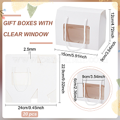 Geschenkboxen aus Pappe mit Griff&nbsp;CON-WH0086-136A