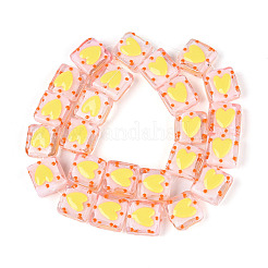 Spruzzo verniciato lampwork perline fatti a mano&nbsp;LAMP-N035-02I