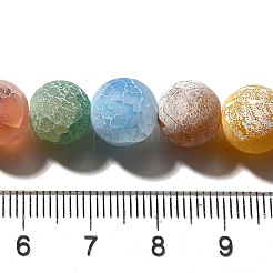 Brins de perles d'agate naturelle patinée (teintes et chauffées)&nbsp;G-H091-A01-02