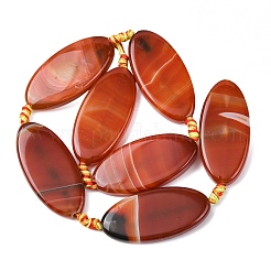 Brins de perles d'agate à bandes naturelles&nbsp;G-F825-A01-01A