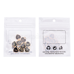 Pendentifs en émail d'alliage plaqué or léger&nbsp;ENAM-R055-05B