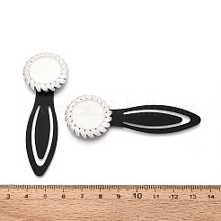 Fassungen für Lesezeichen-Cabochons aus Legierung und Eisen&nbsp;PALLOY-N184-06S