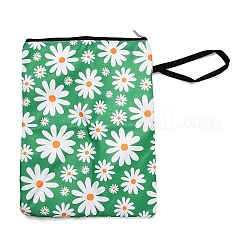 Buchhüllen aus Polyester mit Reißverschluss und Gänseblümchenmuster&nbsp;AJEW-Z051-03A