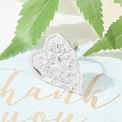 Anelli polsino aperto a forma di cuore in acciaio inossidabile 304 anti-appannamento&nbsp;RJEW-M047-08P