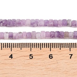 Natürliche Lepidolith / lila Glimmer Steinperlen Stränge&nbsp;G-G345-C18-2x4mm