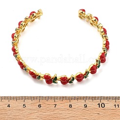 Messing-Emaille-Armbänder&nbsp;BJEW-L703-02A-G