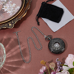 Taschenuhrkette mit Clip aus Edelstahl 304&nbsp;HJEW-PH02137