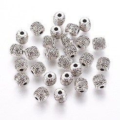 Tibetischen Stil Legierung Barrel Perlen&nbsp;TIBEB-5178-AS-RS