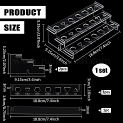 1 Beutel 3-stufige Acryl-Würfel-Organizer-Display-Riser-Racks&nbsp;ODIS-BC0001-37