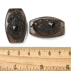 Natürlicher Eisobsidian geschnitzter Verbindungsstückanhänger&nbsp;G-Q191-01A